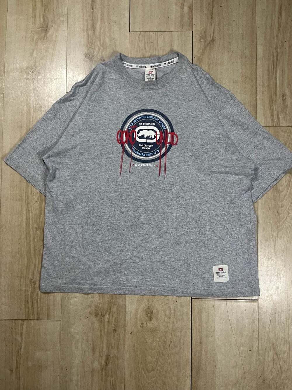 Vintage Ecko Unltd Grey T-Shirt XL Ill Subliminal Athletic Apparel